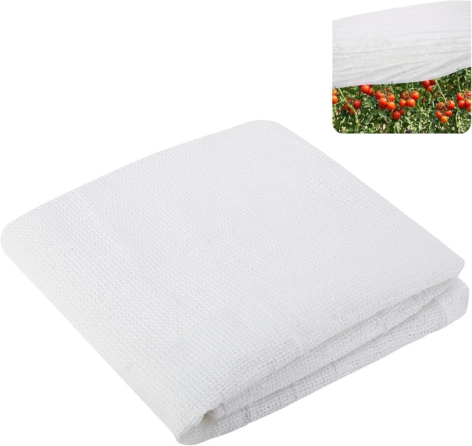6.6 x 6.6 Ft Plant Sun Shade Cloth, 60% Shading White Sun Protection Net