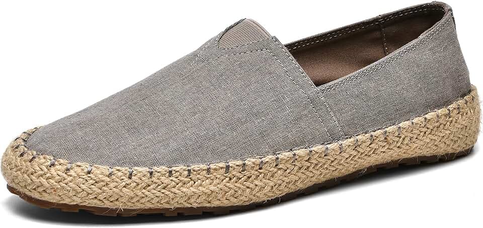 CASMAG Men's Fashion Casual Canvas Espadrille Slip-on Shoes Loafers