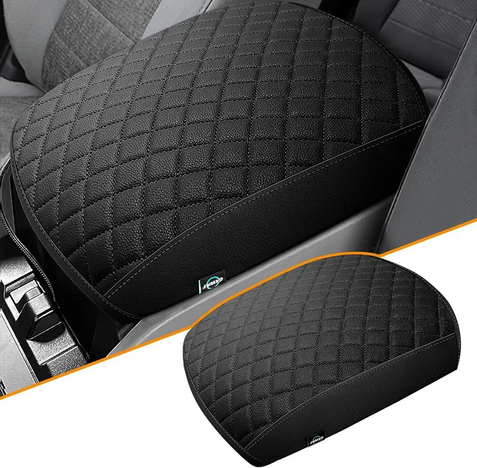 Center Console Cover Fit for 2009-2015 Pilot, Comfortable Armrest Cover Protector Customized Car Accessories, Well-Make PVC Leather Armrest lid for 2009-2015 Pilot （Black）