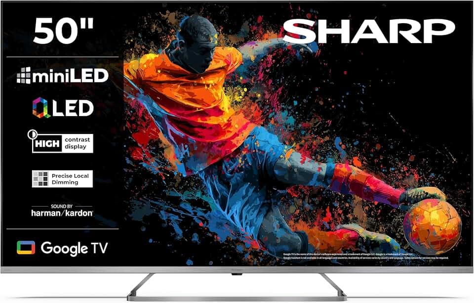 SHARP 50JP7765E QLED Fernseher 50 Zoll Google TV 4K UHD Smart TV Mini-LED