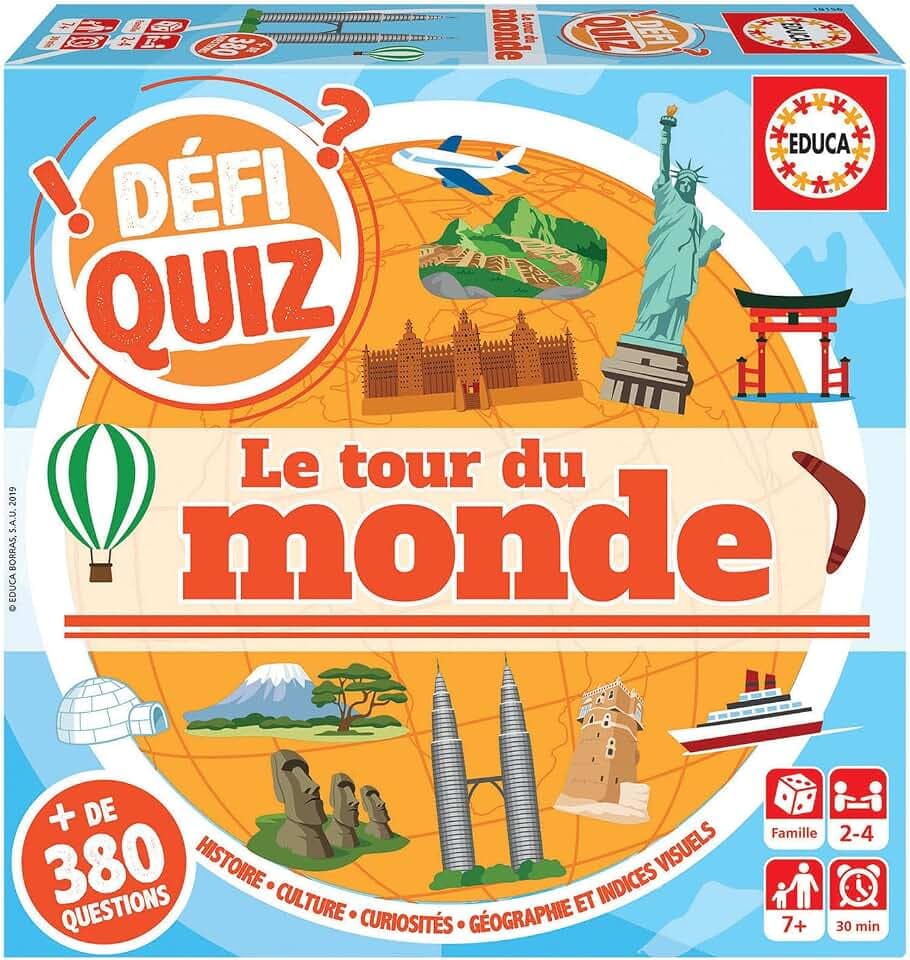 Educa Borrás Defi Quiz-Le Tour du Monde Gesellschaftsspiel, 18156
