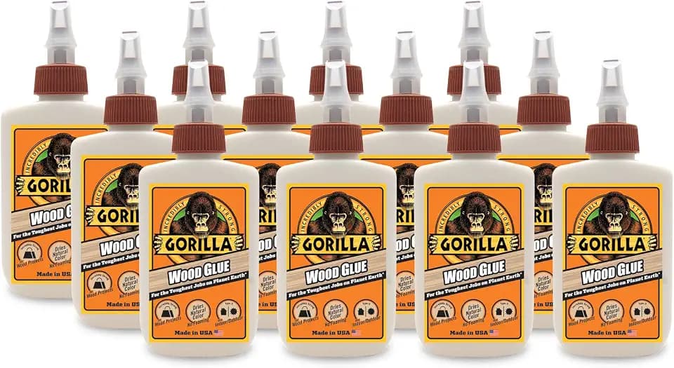 Gorilla Wood Glue, 4 ounce Bottle, (Pack of 12)