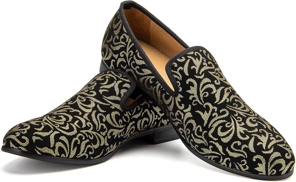 JITAI Men's Dress Shoes - Casual Rubber & Leather Loafers for Men - Fashion Business Formal Wear