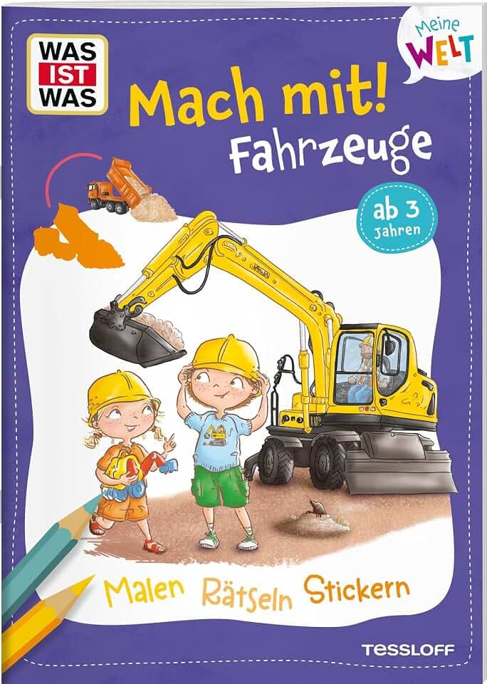 WAS IST WAS Meine Welt Mach mit Fahrzeuge | Rätsel, Ausmalbilder und Sticker | Für Kinder ab 3 Jahren