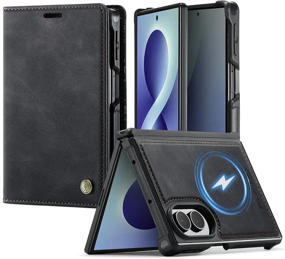 for Samsung Galaxy Z Fold 8 2in1 Detachable Wallet Case, Black