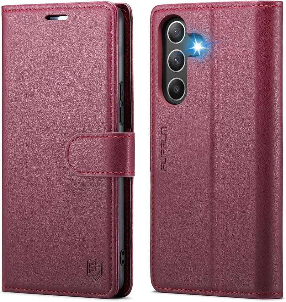FLIPALM Wallet Case for Samsung Galaxy A36 5G, Red