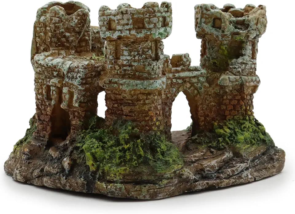 Croci Schloss mit Felsen Deko für Aquarien Größe XS
