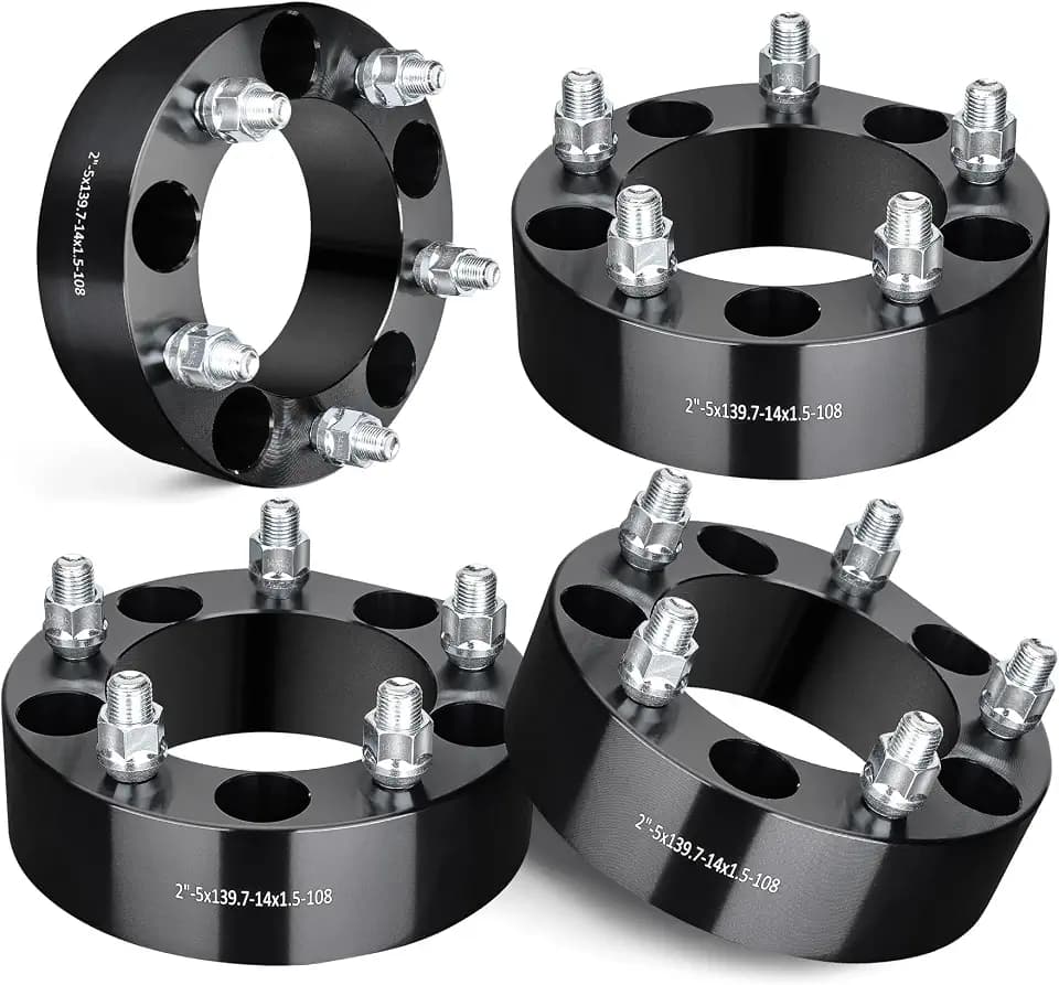 EVIL ENERGY 5x5.5 Wheel Spacers 2", 108mm Bore Not Hubcentric M14x1.5 Studs