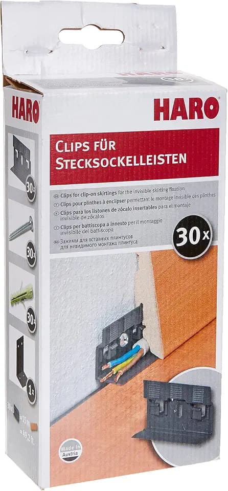 HARO Clips für Stecksockelleisten, 1 Stück,407198