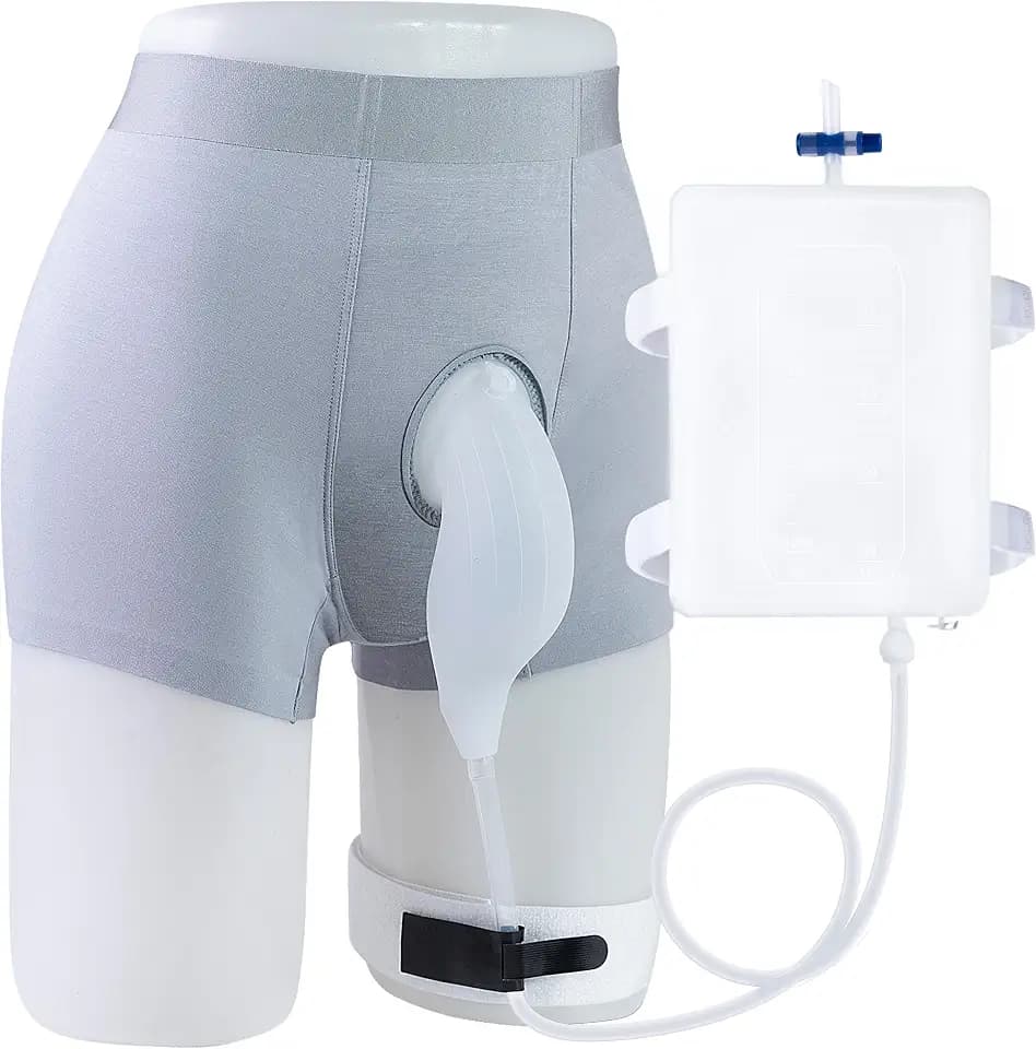 Men's External Catheter Kit, 1000mL Bag & Trimmable Tube
