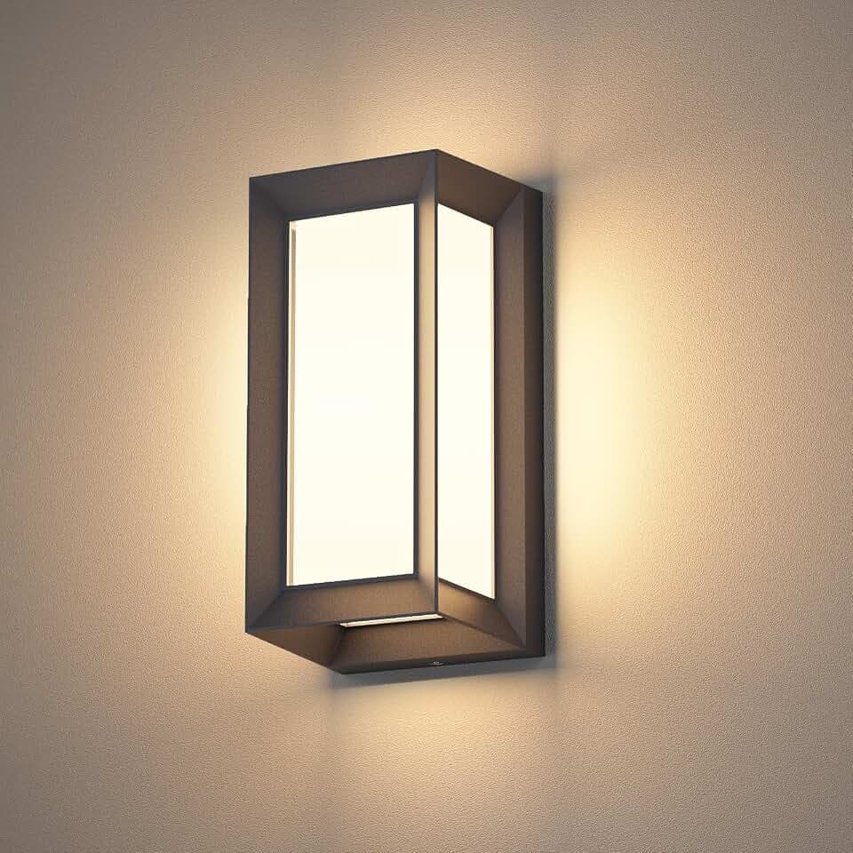 Klighten Wandleuchte Außen/Innen LED Wandlampe 20W Warmweiß 3000K Anthrazit