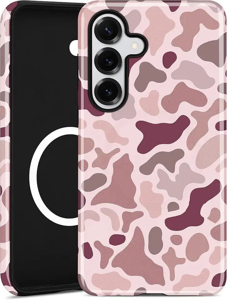 Magnetic Camo Phone Case for Samsung Galaxy S23 Plus, Pink