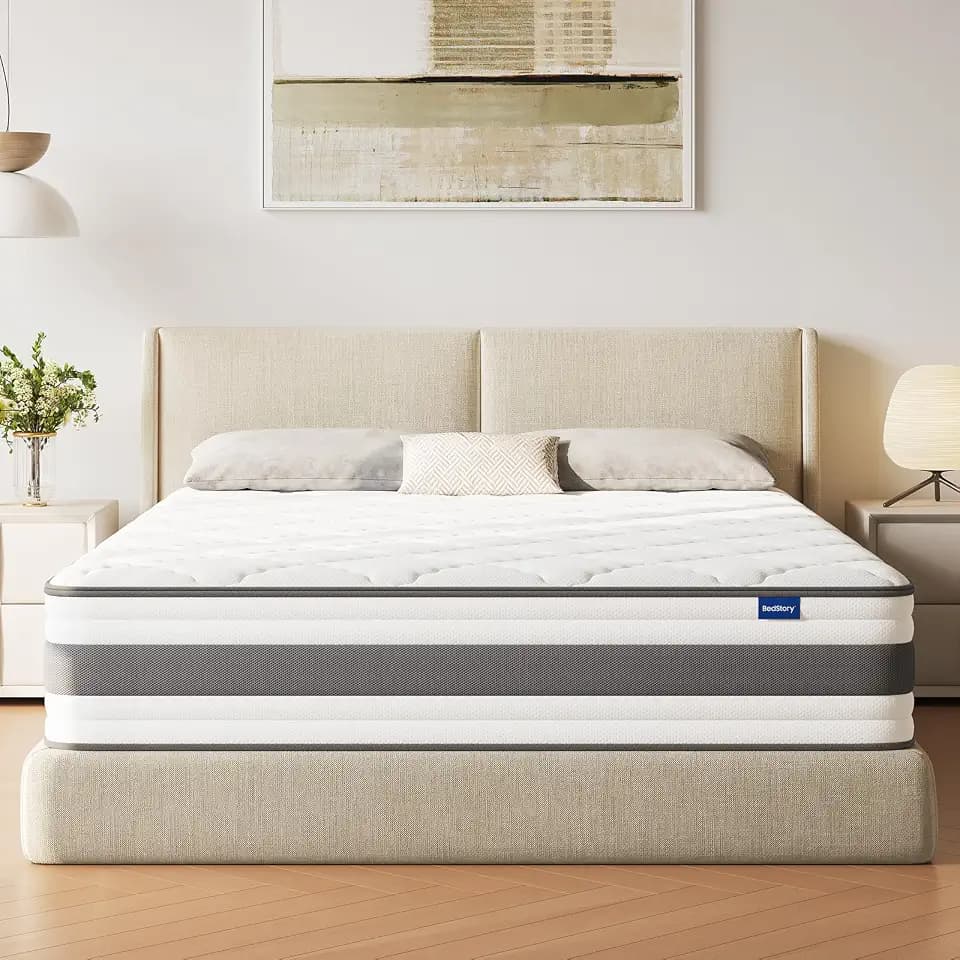 BedStory Matratze 140x200 cm, Taschenfederkernmatratze 25.5 cm H4 mit Komfortschicht aus Memory-Schaum, orthopädisch und ergonomisch, waschbarer & Abnehmbarer Bezug