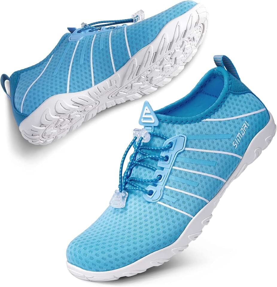 SIMARI Schnelltrocknende Wasserschuhe für Damen und Herren Sport Barfuß Tauchen Schwimmen Wellenreiten Wasser Gehen Sandstrand Yoga WP001