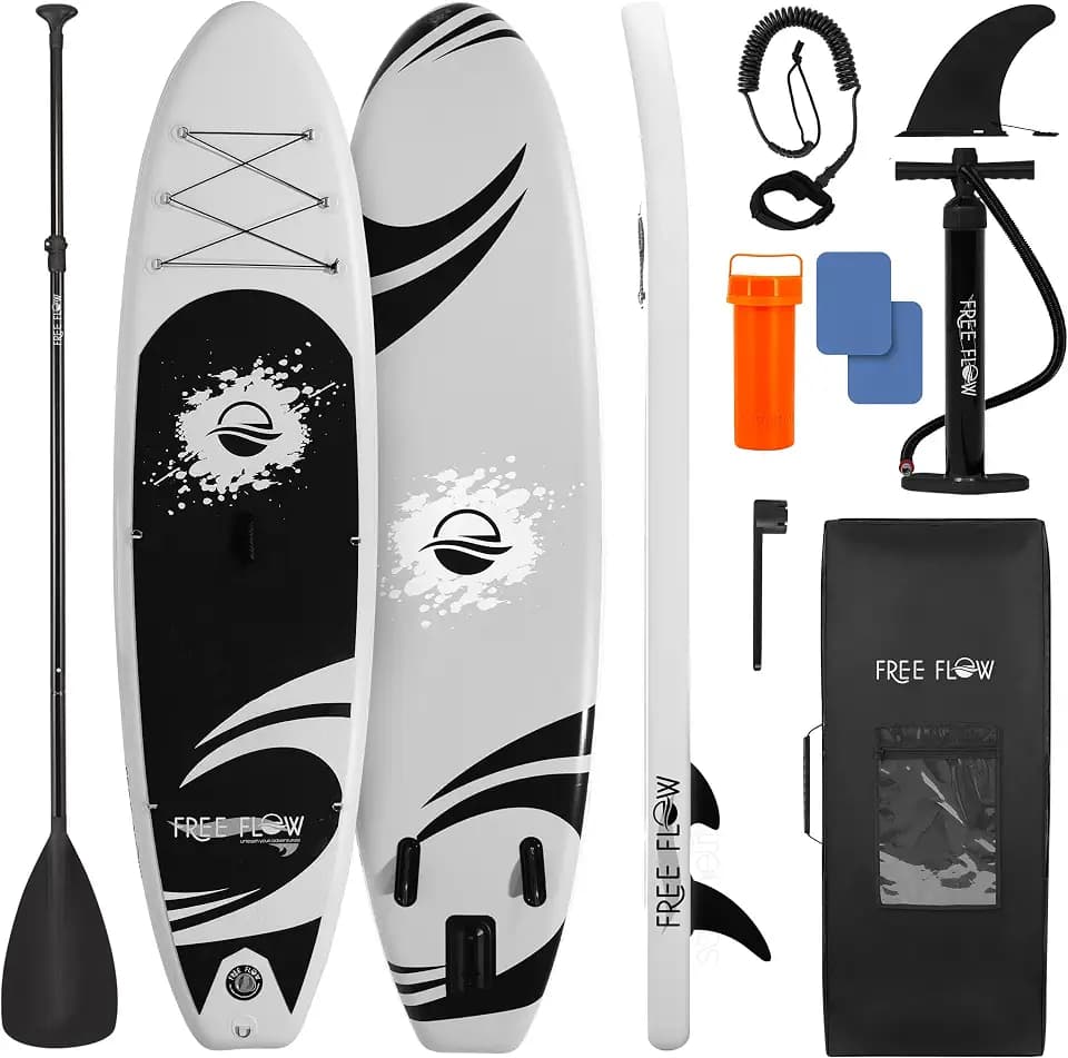 SereneLife XL Inflatable Stand Up Paddle Board - Extra-Wide, Pet & Family-Friendly SUP for Adults, Kids & Pets - Non-Slip Deck, Stable Design, Premium Accessories - 350/440/485 lbs Capacity