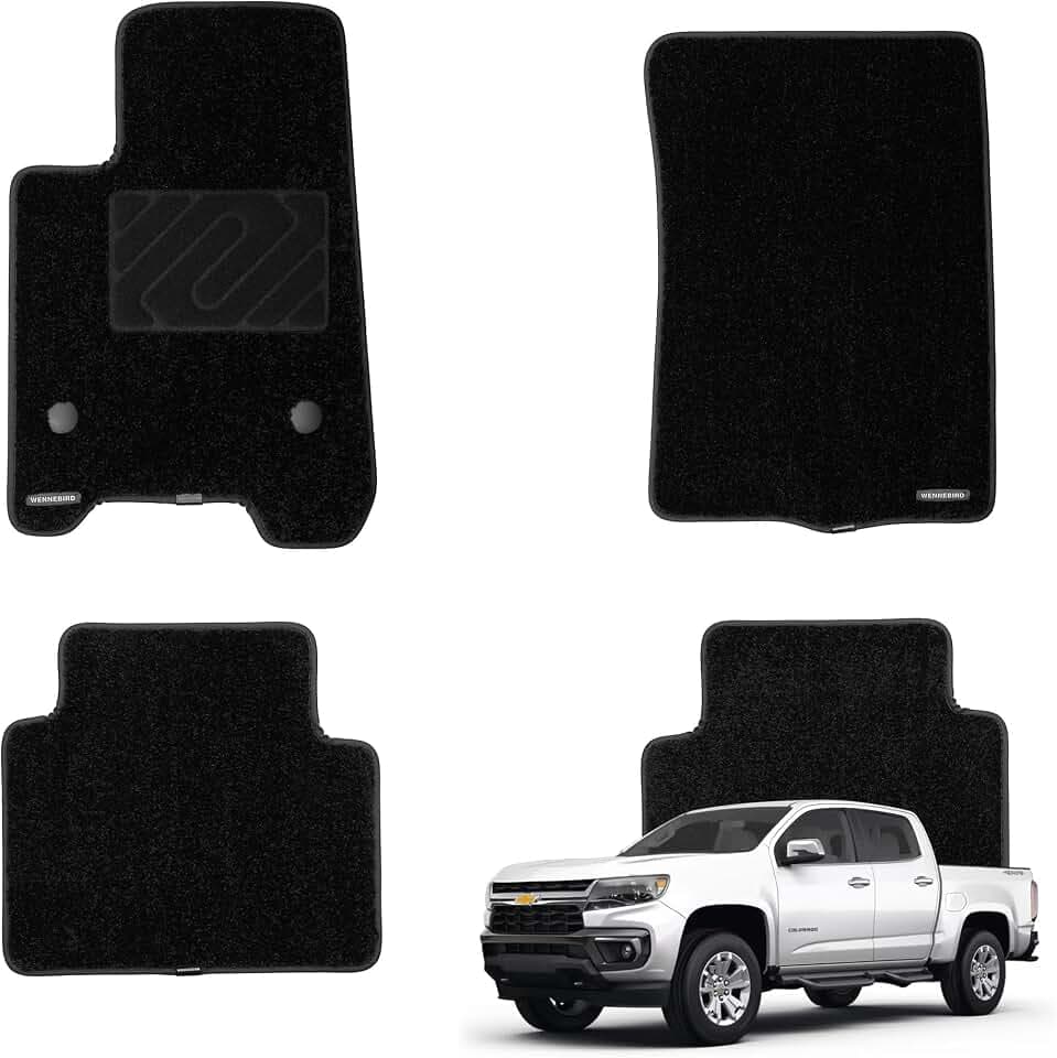 WENNEBIRD Carpet Floor Mats for Chevrolet Colorado Crew Cab 2023-2026, 4Pc