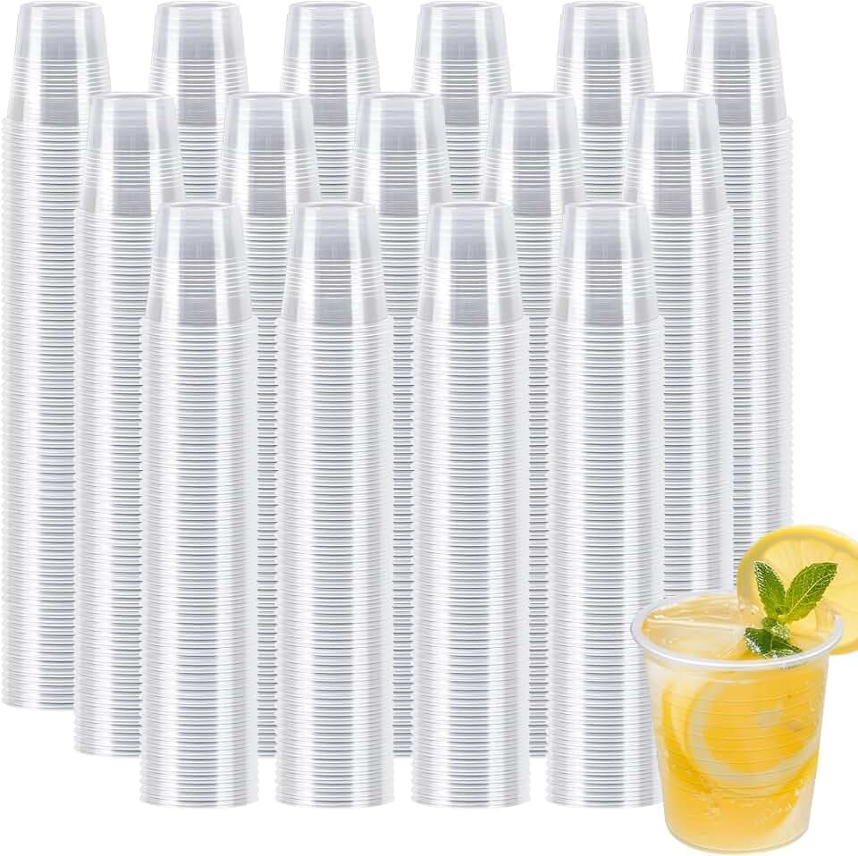BYSNOW 1500 Pack 3 oz Clear Plastic Cups, Small Disposable Bathroom Cups