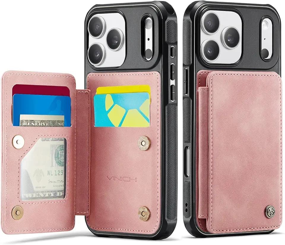 Vinich for iPhone 17 Pro Max & 18 Pro Max Wallet Case with Card Holder