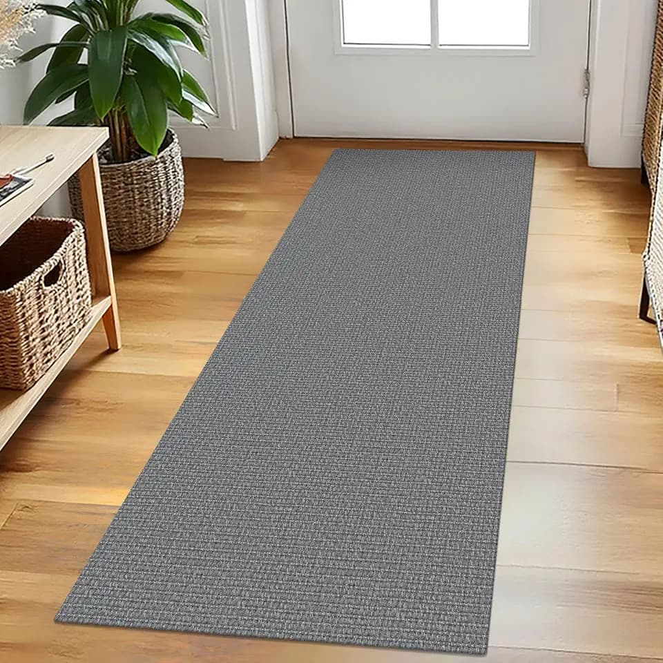EARTHALL Washable Runner Rug, Non Slip Entryway Runenr, 2x5 Ft, Dark Gray