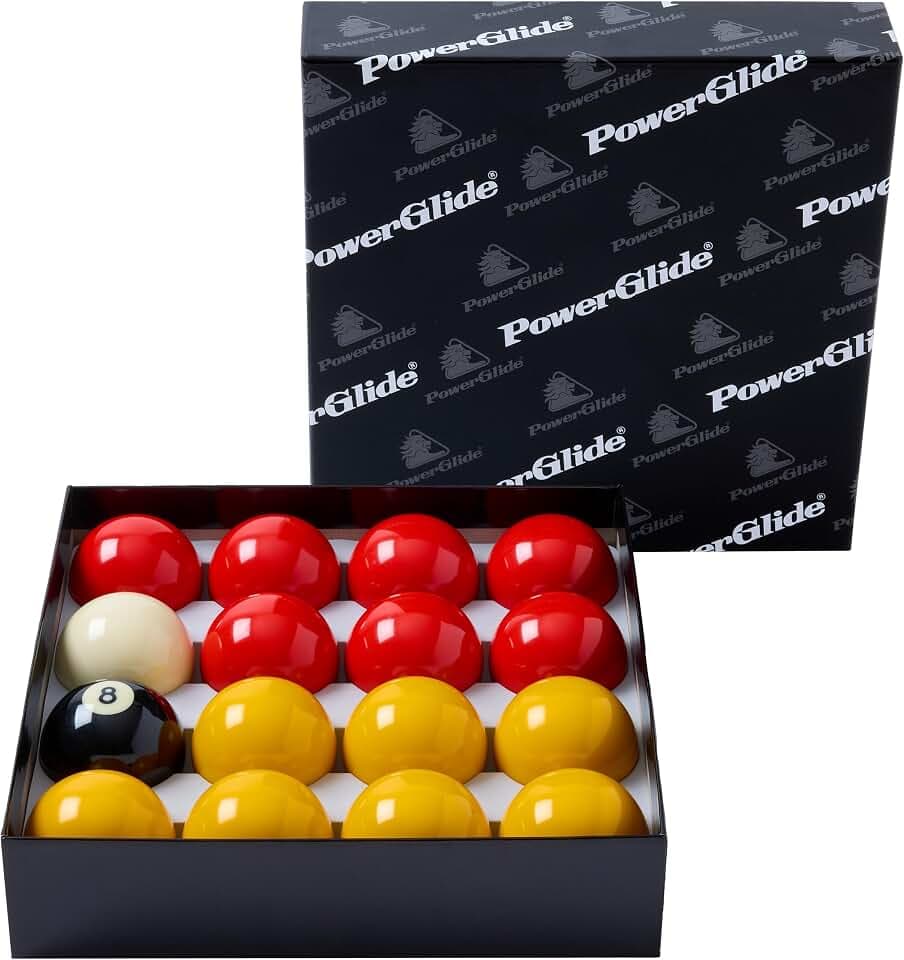 Powerglide Billardkugeln in rot und gelb