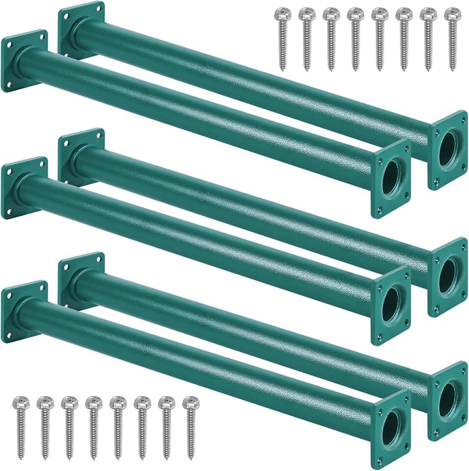 6 Pcs Green Outdoor Monkey Bars Ladder Rungs Playground Accessories