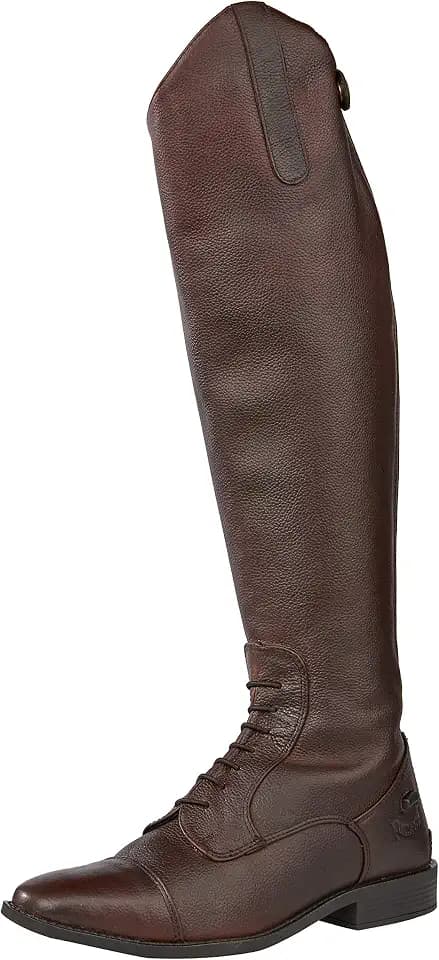 Rhinegold Elite Luxus Reitstiefel, Leder, mit Schnürung, Braun