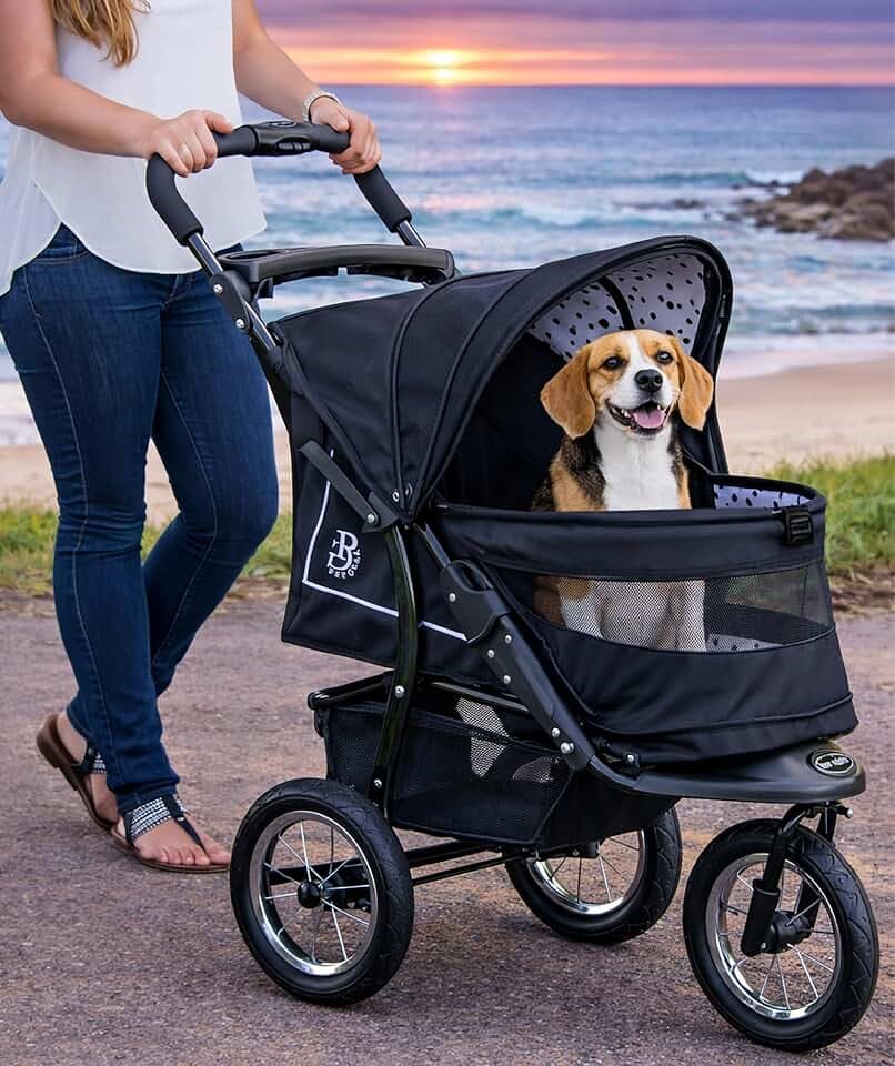Pet Gear No-Zip NV Pet Stroller for Cats/Dogs, Spotted Design