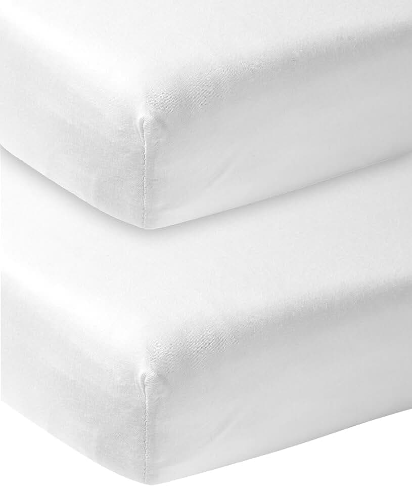 Meyco Spannbettlaken 2er Pack Babywiege 40x80/90cm Jersey White