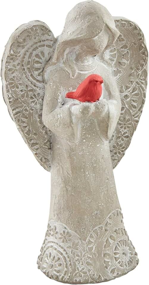 Mud Pie Large Concrete Garden Angel; 10" X 5"