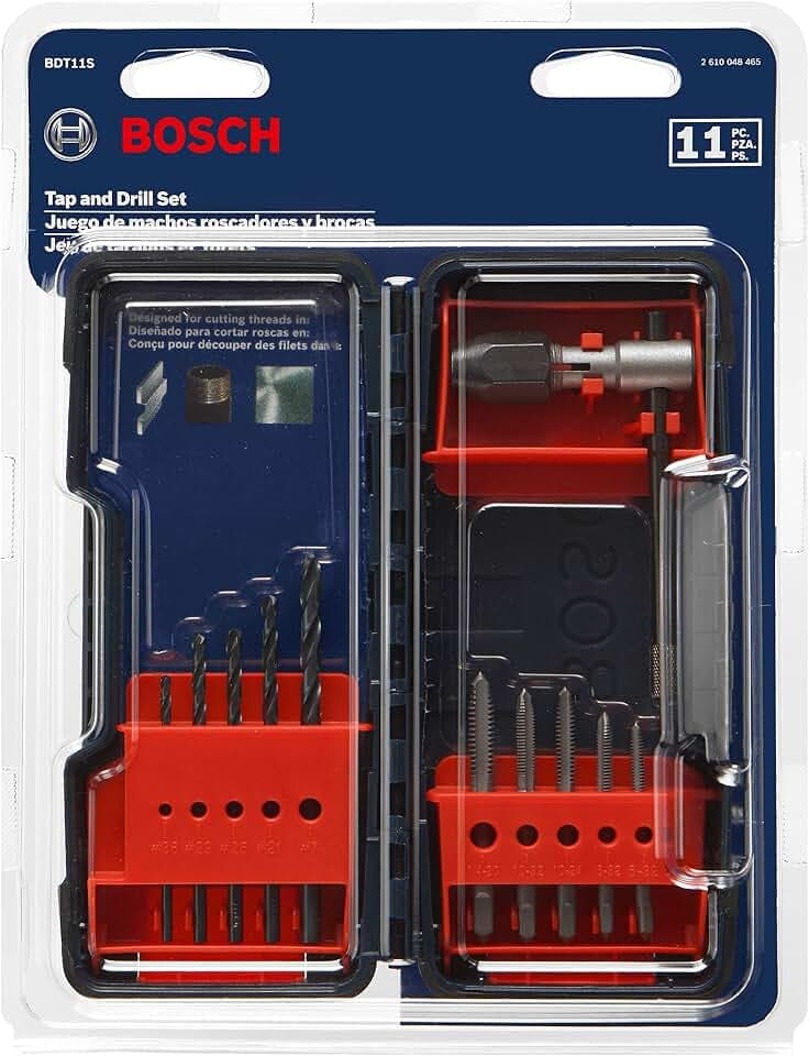 Bosch BDT11S Gewindebohrer und Bohrer, Kombi-Set, 11-teilig