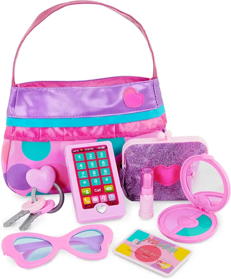Battat Toy Purse, Play Circle Princess Purse Set, Dress-Up Play, Playset