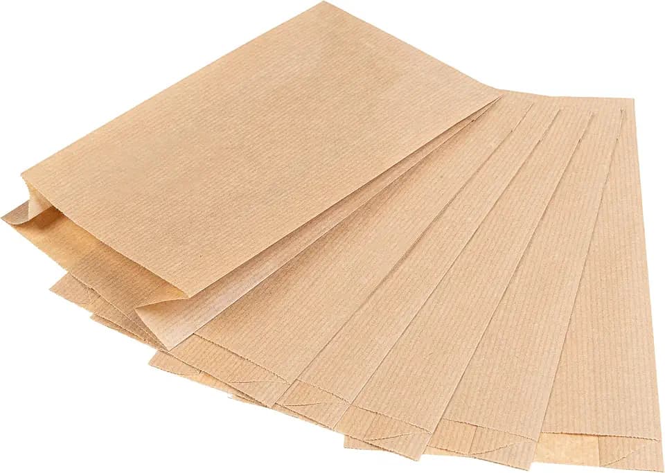 1000 Papiertüten Braun 12 x 21 cm Kraft Tüten Brottüten