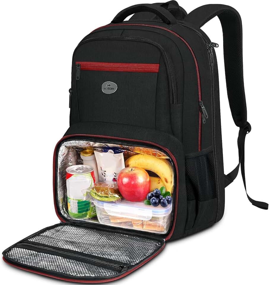 MATEIN Mens Backpack with Lunch Box, Sturdy Padded 17 Inch Laptop Backpack