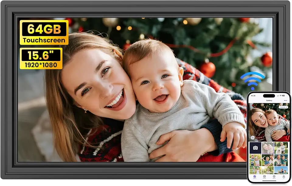 Uhale 15.6" Digital Picture Frame Large WiFi 64GB Electronic Photo Frames