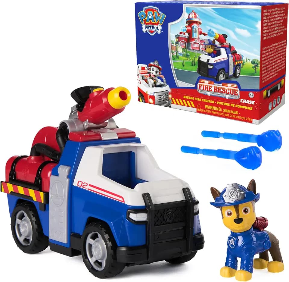 AW Patrol Fire Rescue: Chase Rescue Fire Cruiser Vehicle with Action Figure