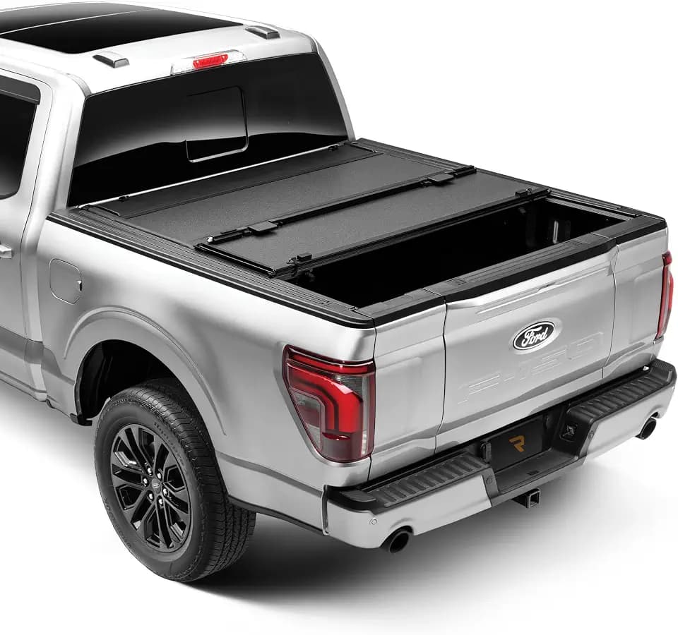 RealTruck BAKFlip MX4 EZ-Lift Hard Folding Truck Bed Tonneau Cover | 450409 | Fits 2007-2021 Toyota Tundra with or w/o OE Track System, Will not fit Trail Edition Storage Box 5' 7" Bed (68.4")