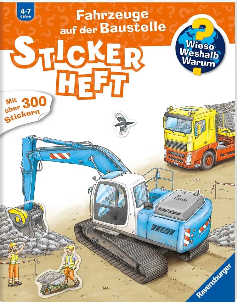 Wieso? Weshalb? Warum? Stickerheft - Fahrzeuge auf der Baustelle (ab 4 Jahre - mit über 300 Stickern)