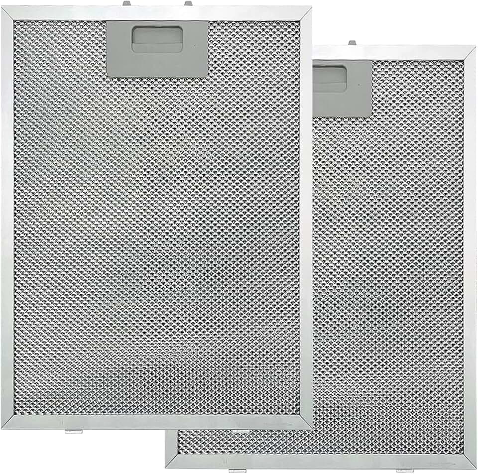 2 Stück Metallfettfilter für Dunstabzugshauben,Dunstabzugshaubenfilter,Öl- und Gasabscheidesieb,Küchenzubehör aus Aluminium, Universal für Küchenabzugshauben,Austauschfilter (230 * 260 * 9mm)