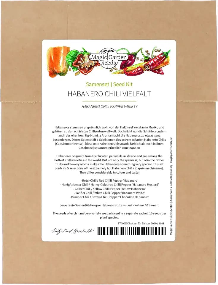 Habanero Vielfalt - Samenset mit 5 spannenden Sorten vom Capsicum Chinense-Typ