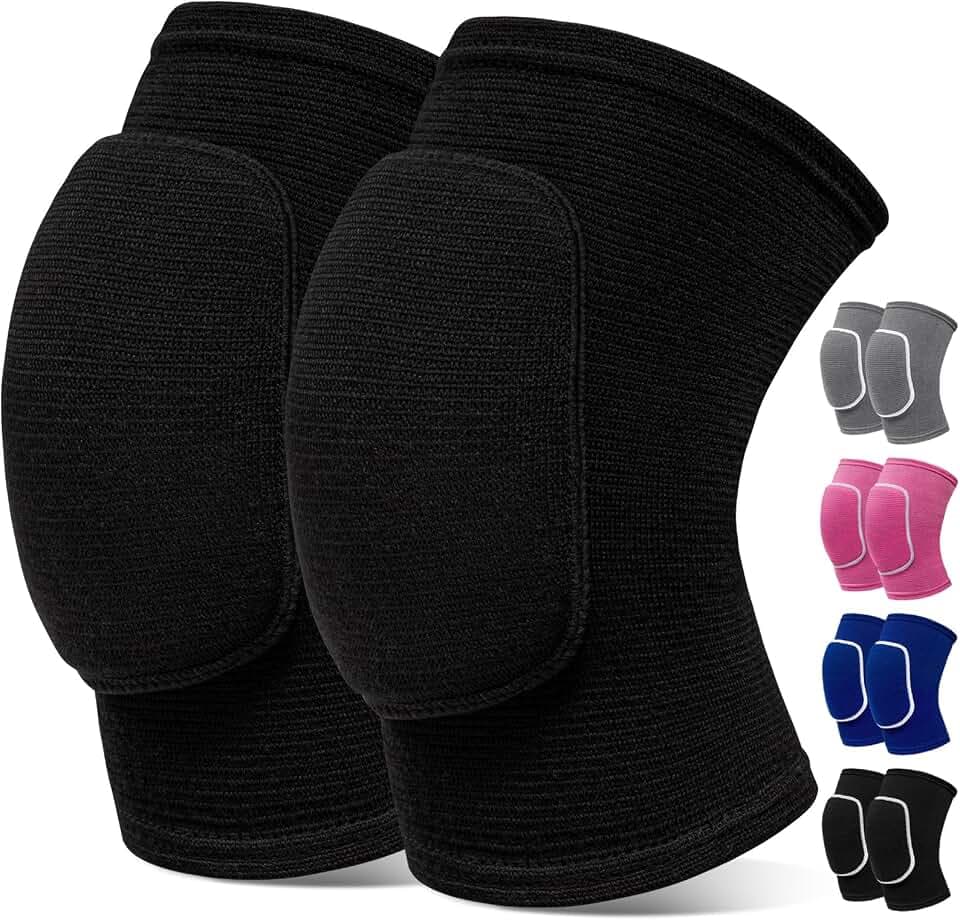 Volleyball Knee Pads,Knee Pads for Women,Men,Kids,Girls,Knee Brace for Basketball Volleyball Football Dance Yoga Tennis Running Cycling Workout Climbing (Black, Small)