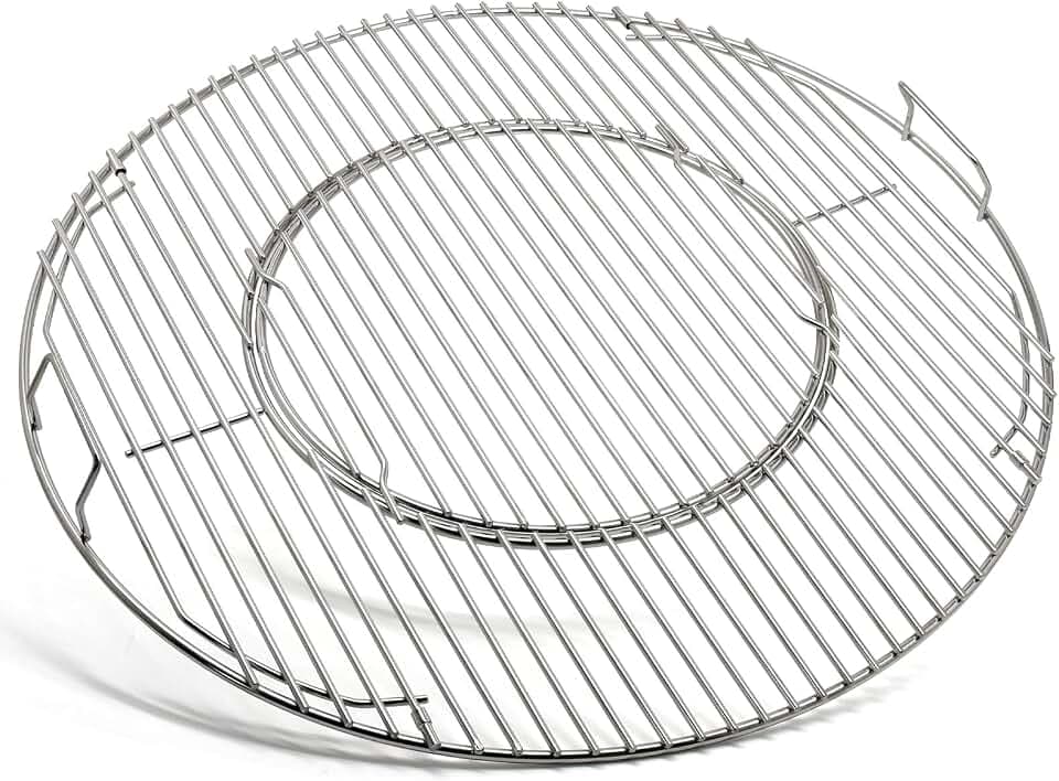 8835 Grill Grates for Weber Charcoal Grill, Original Kettle Premium, Master-Touch, One Touch, Performer Premium, Charcoal Smoker, 21.5’’ Stainless Steel Round Cooking Grid Replacement Parts