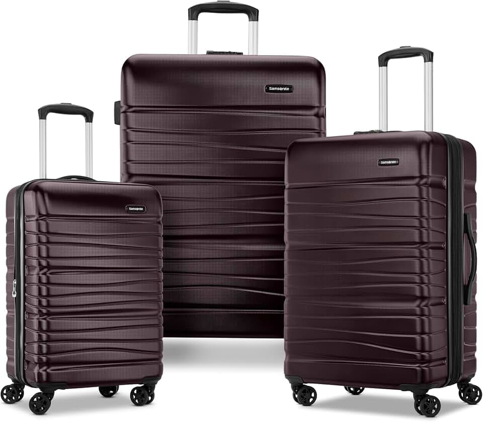 Samsonite Evolve SE Hardside Expandable Luggage with Double Spinner Wheels, Cordovan, 3PC Set (CO/M/L)