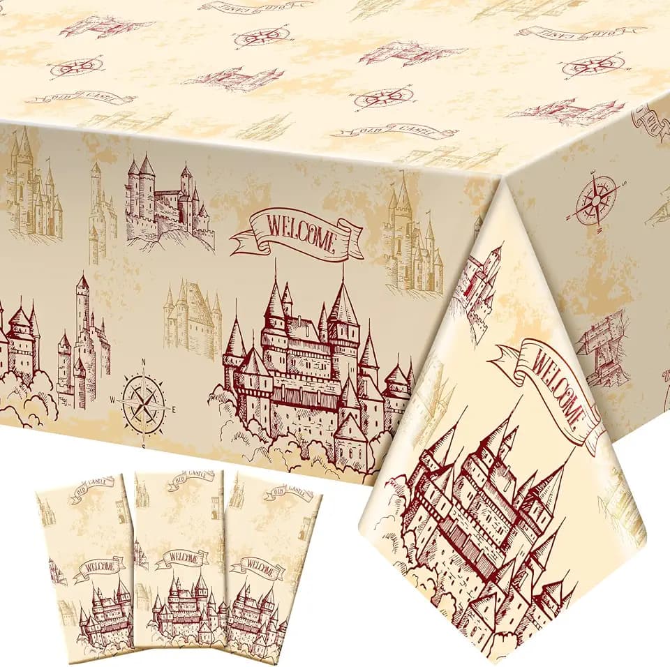 WovWeave 3 Pcs Magical Wizard Tablecloth Disposable Wizard Table Cover