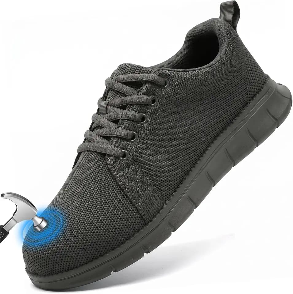 Steel Toe Shoes for Men Non Slip Work Sneakers Safety Walking Shoes