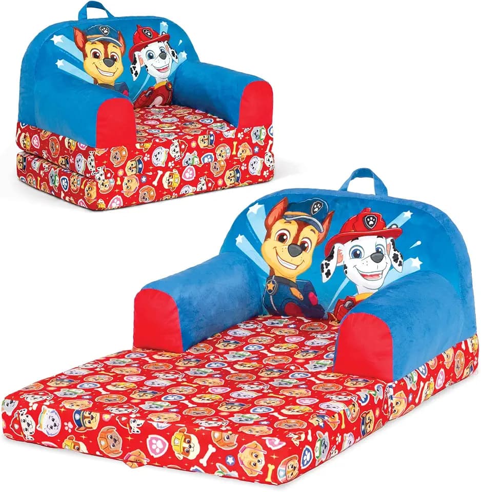Delta Children - PAW Patrol Cozee Buddy Flip-Out Kids Chair - Greenguard Gold Certified, Blue