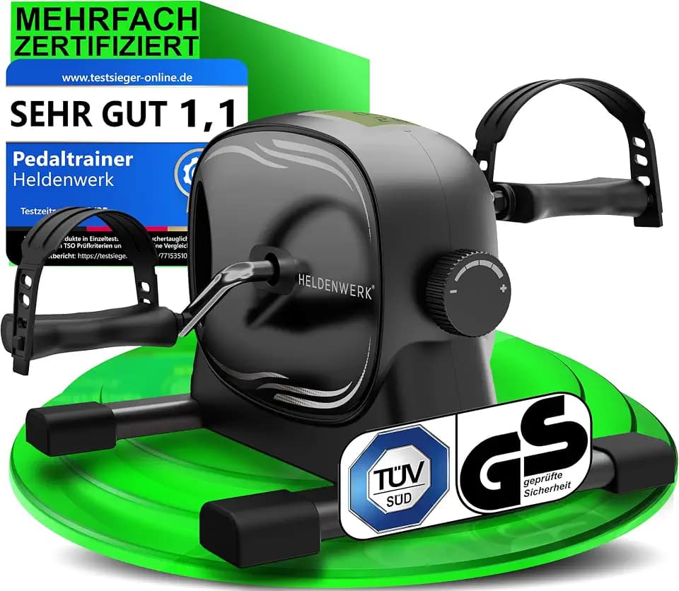 HELDENWERK® Pedaltrainer Set TÜV/GS geprüft gelenkschonend für Senioren