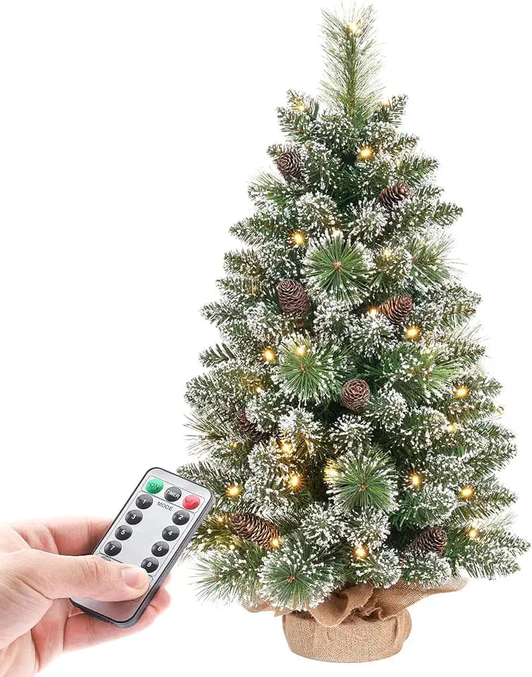 Yorbay Mini Weihnachtsbaum Beleuchtung LED: 70 cm Künstlicher Christbaum
