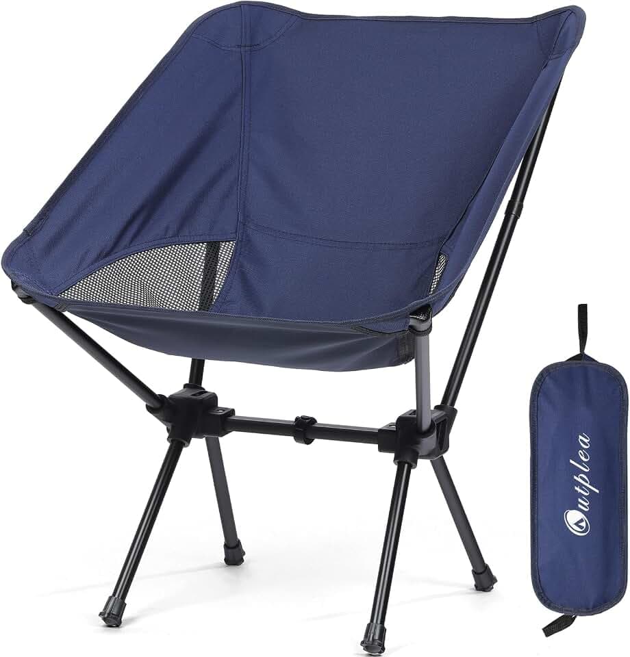 Portable Camping Chair, Folding Lightweight Backpacking Chair, Blue