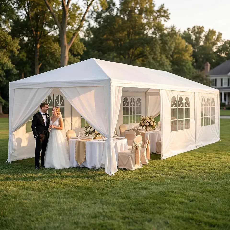 10x30 Canopy Tent Outdoor Party Tent with 8 Sidewalls