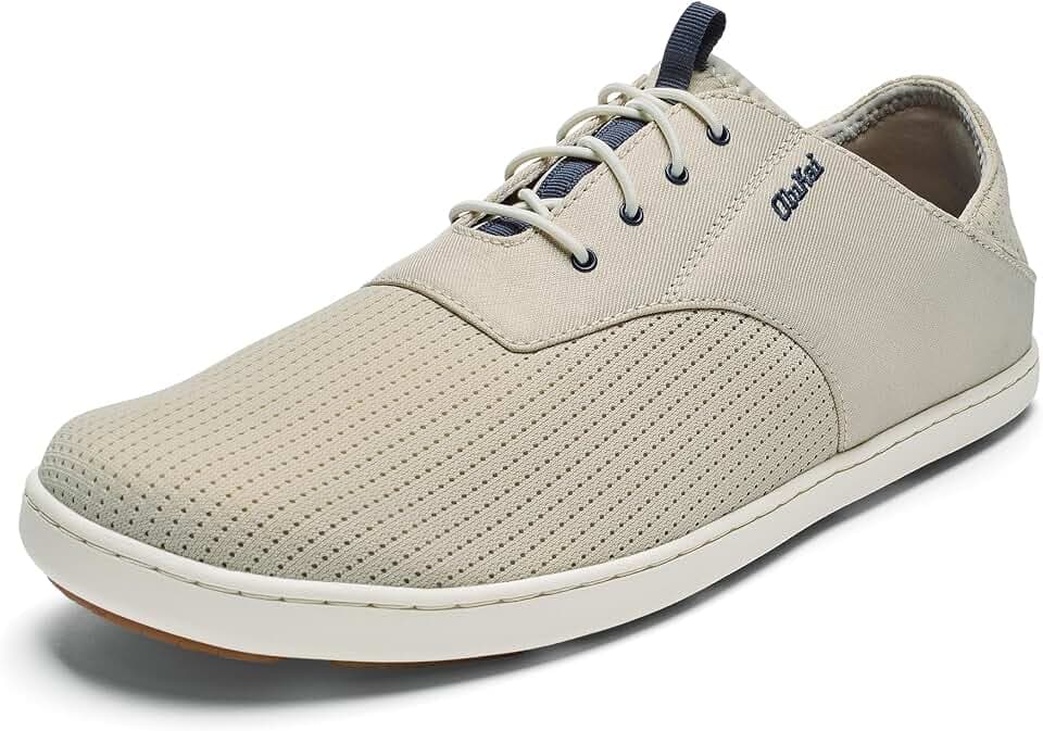 OluKai Nohea Moku Men's No Tie Boat Shoes, Breathable & Quick Dry Mesh